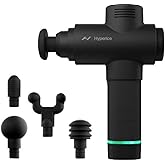 Hyperice Hypervolt 2 Black - Featuring Quiet Glide Technology - Handheld Percussion Massage Gun | 3 Speeds, 5 Interchangeable Heads | Helps Relieve Sore Muscles and Stiffness |FSA and HSA