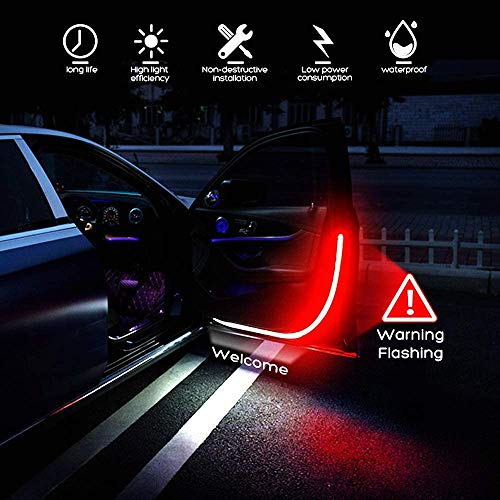 2pcs Universal Car Door Warning Lights Accessories Light 47.2\