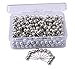JoyFamily Map Tacks Push Pins, with 1/5 Inch Round Plastic Head and Steel Point, 300 PCS (Silver)