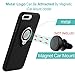 ICONFLANG iPhone 8 Plus Case, iPhone 7 Plus Case, 360 Degree Rotating Ring Kickstand Case Shockproof Impact Protection [Support Magnetic Car Mount Case] for iPhone 8 Plus / 7 Plus (2018) - Black.
