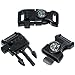 10 Piece Pack Black 5/8 Inch Compass Flint Firestarter Scraper Whistle Utility Buckles - Ideal for Camping, Paracord Bracelets, Outdoors, Emergency, Travel, Survival, Travel Kits