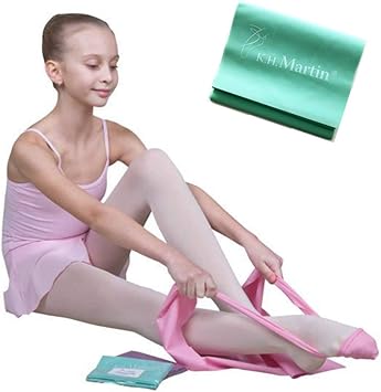 Amazon バレエ ストレッチバンド K H Martin エクササイズバンド ギフトラッピング済み 柔軟体操 土踏まず 甲出し 開脚 肩甲骨 グリーン ストロング バレエ専門店ミニヨン バレエ