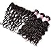 Jolia Hair 8A Grade Brazilian Natural Wave Virgin Hair 3 Bundles, 100% Unprocessed Virgin Brazilian Human Hair Weave Extensions, Natural Black Color, Full Head (12 14 16 inches)