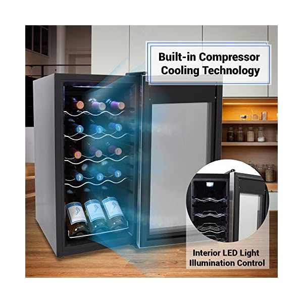 Nutrichef-15-Bottle-Refrigerator-White-Red-Chiller-Countertop-Cooler-Freestanding-Compact-Mini-Wine-Fridge-w-Digital-Control-Stainless-Steel-Door