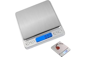 500g x 0.01g High Precision Multifunctional Pocket Scale, Silver