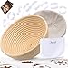 Chefast Banneton Proofing Basket Set: Combo Kit of 9.5" Natural Rattan Basket with Brotform Cloth Liner, 8 Bread Stencils and Bowl/Dough Scraper + Instructions - Make Perfectly Round Sourdough Boules primary