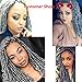 6 Pcs/Lot 20 Inch Grey Wavy Faux Locs Crochet Hair Deep Wave Braiding Hair with Curly Ends Crochet Goddess Locs Twist Hair Curly Wavy Synthetic Braiding Hair Extensions