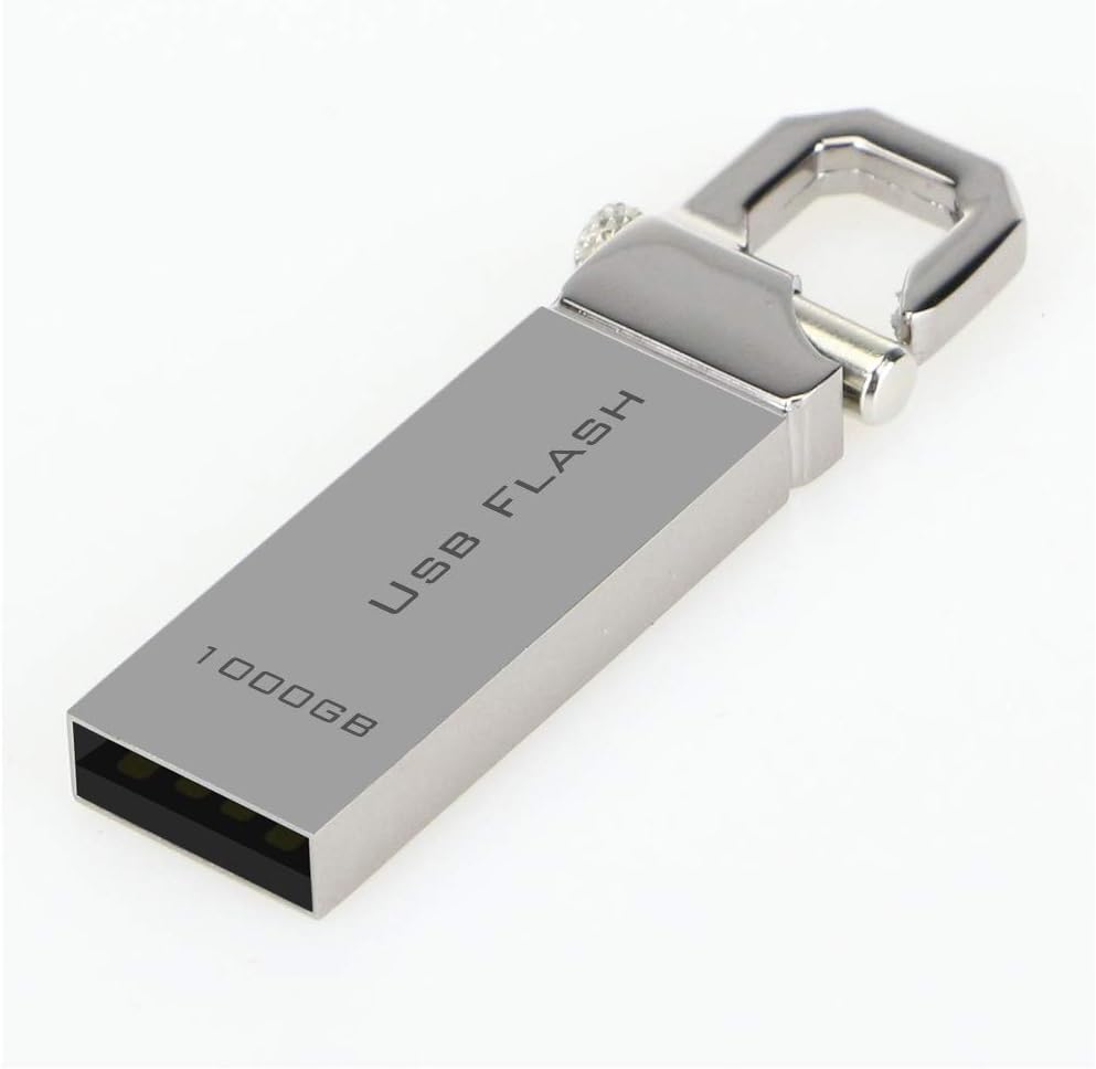 1000GB USB 2.0 Flash Drive 1TB Metal Design - Silver USB Flash Drive 1000GB