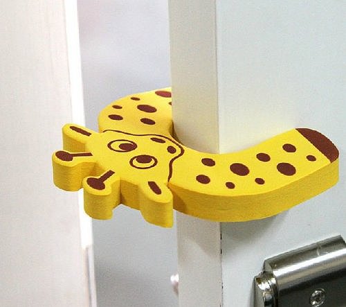 Miraclekoo 7 Pcs Children Safety Animal Foam Door Stopper Cushion Cushiony Finger Pinch Guard Set for Baby, Each Animal - Thumbnail 3