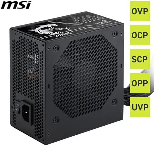 Pro mag A750BN PCIE5 III - fonte de alimentação PC, 750 W, ATX, 80 Plus Bronze, ATX 3.1, compatível com GPU PCIe 5.1, conector bicolor nativo 12 V-2 x6, cabos em relevo