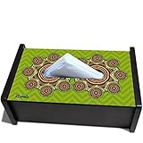 Kolorobia Madhubani Art Wood Tissue Box, Multicolor