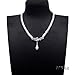 JYX Pearl Pendant Swan Necklace AA+ Quality Gorgeous Genuine 6-7mm White Freshwater Culured Pearl Strand Necklace for Women 20