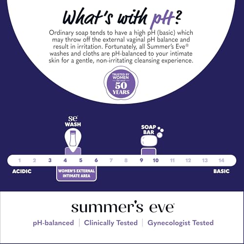 Summer's Eve Lavender Night-time Daily Refreshing All Over Feminine Body Wash, Removes Odor, Feminine Wash pH Balanced, 12 fl oz