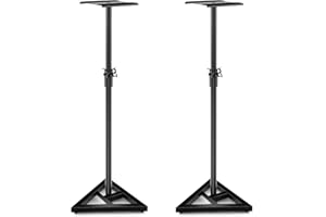 S AFSTAR Speaker Stands Pair, Height Adjustable Floor Speaker Stands with Cable Management, Surround Sound Speaker Stand for 