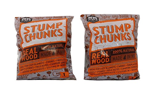 Stump Chunks 100% Natural Wood Fire Starter (Waterproof) 0.10 cu ft bag, 2 Bags