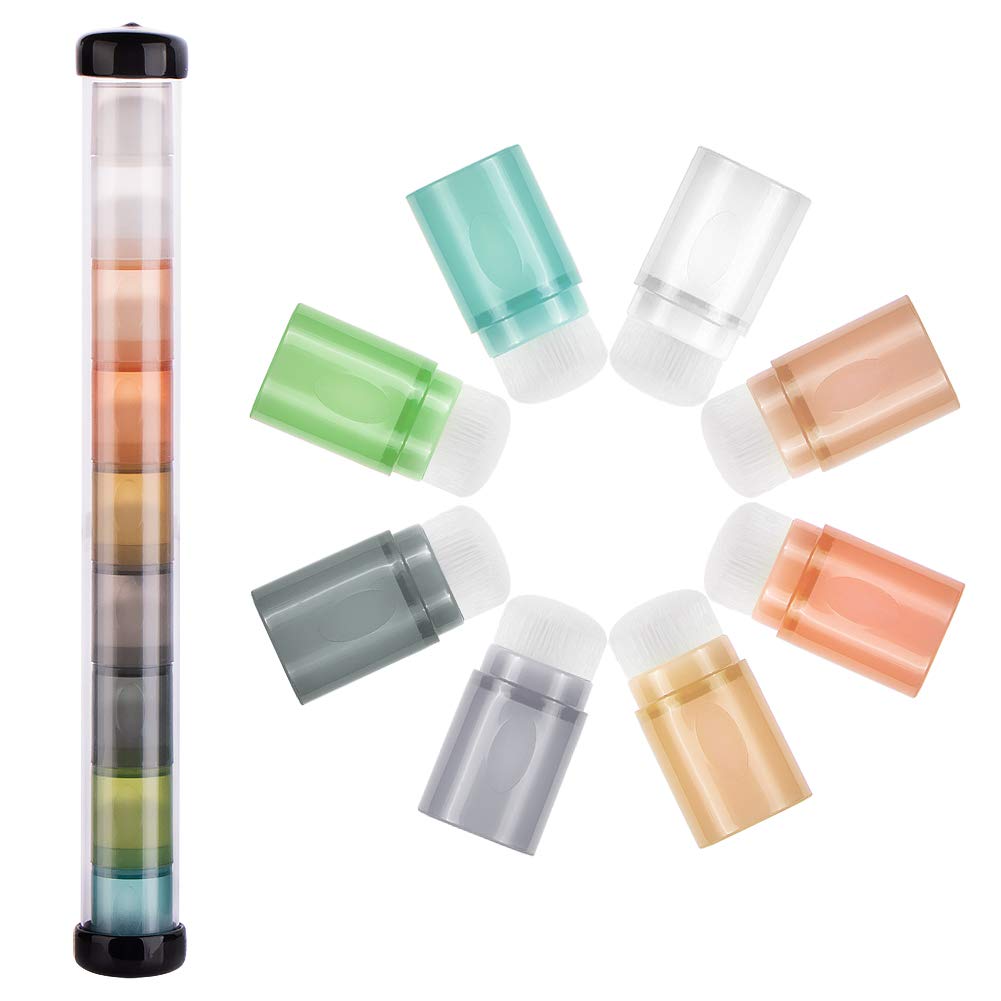 Yoseng Finger Ink Blending Brushes Daubers for Painting, Drawing, Ink, Card Making, Commodities for Finger Painting,with Crafter Color Coded Handles Ink Blending Tool（Dark Color）