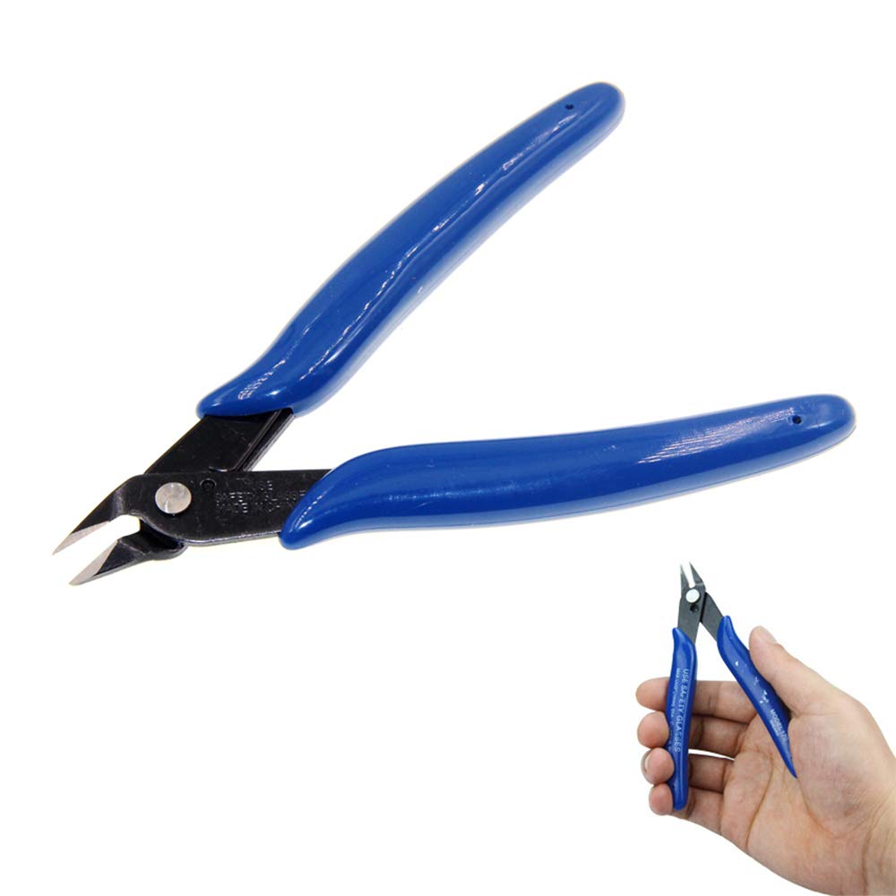 Wire Cable Cutters Cutting Pliers, Cutting Side Snip Flush Pliers Diagonal Side Cutter with Soft Grip Slip Guards Handles for DIY Craft and Jewelry