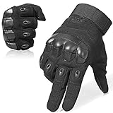 JIUSY Touch Screen Military Rubber Hard Knuckle Tactical Gloves Full Finger Cycling Motorcycle Gloves