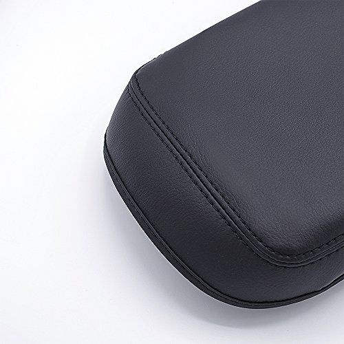 Kust fsx5662w Car Armrest Box Cover,Chevy Equinox Accessories Car Cusion,Auto Central Console Armrest Box Cover Fit for Chevrolet Equinox 2018 (Black-Black Stitches)