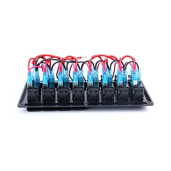 Amarine-made-8-Gang-Red-LED-Indicators-Rocker-Circuit-Breaker-Waterproof-Marine-Boat-Rv-Switch-Panel-PN-CB8-R