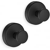 Bntuk Suction Cup Wreath Hanger, Wreath Hanger for Glass Front Door Window | Waterproof Rustproof No-Drill Removable Wreath Hooks - Damage-Free Hanging for Seasonal & Year-Round Wreaths, 2 Pack Black