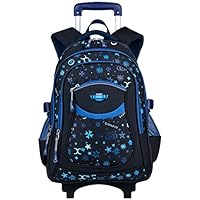 Rolling Backpack, COOFIT Wheeled Backpack School Roller Backpack Rolling Backpack With Wheels kids luggage (Coofit Originally Design Blue)