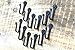 Wrought Iron Hooks- Nail Hooks- For Hanging -Set of 12- Black Hand Forged Wrought Iron Hooks