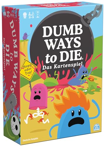 Spin Master Games Dumb Ways to Die, rasant-gemeines Kartenspiel, bei dem es ums Überleben der eigenen Bohnen geht, witziges Karten-Artwork mit Wackelbildern, 2-5 Spieler ab 12 Jahren, deutsche Ausgabe 10