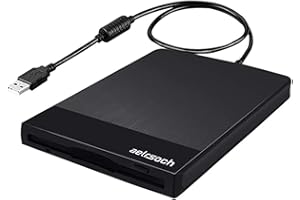 aelrsoch 3.5" External Floppy Disk Reader Drive Portable 1.44MB FDD for PC Windows 98/ME/2000/XP/Vista/Windows 7/8/10