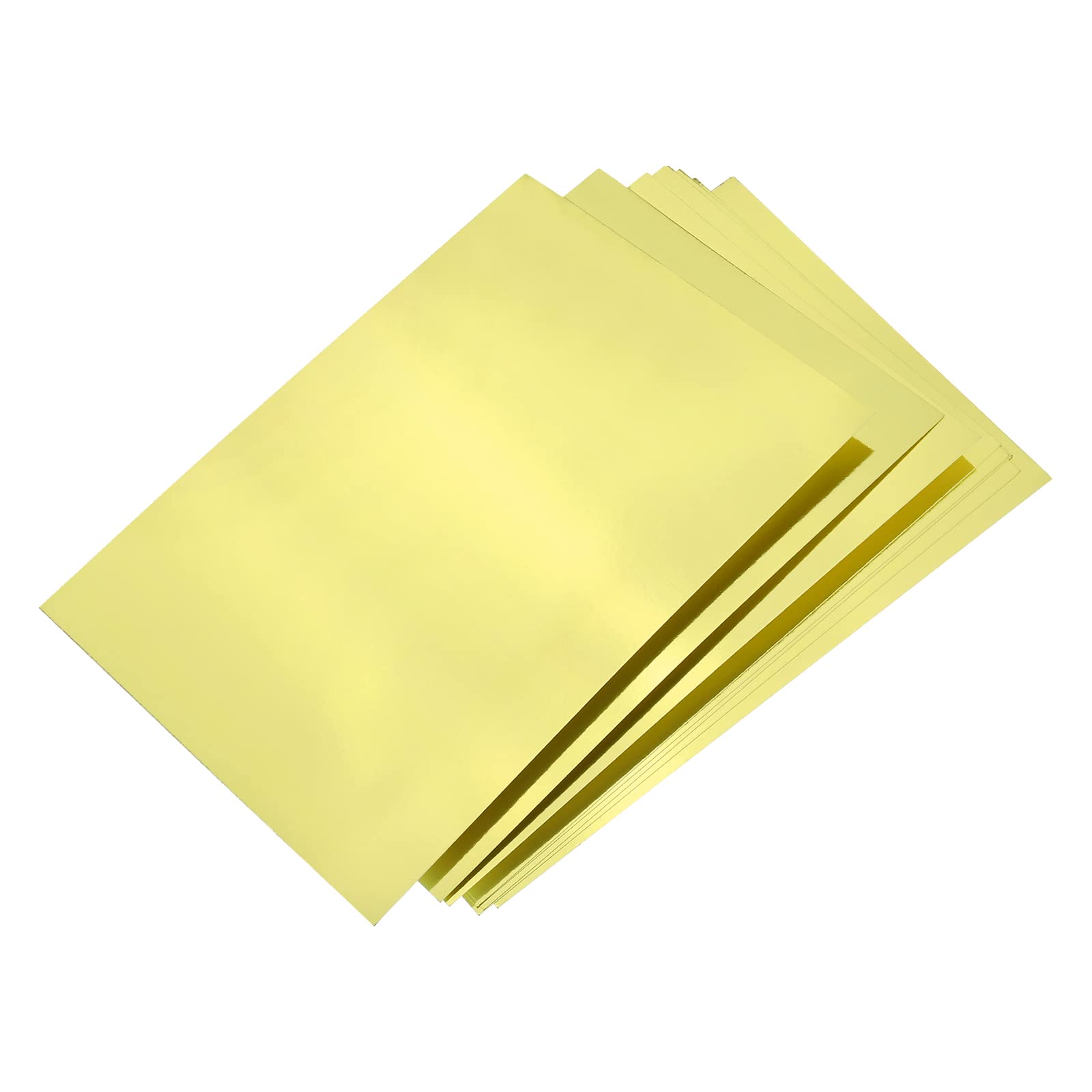 PATIKIL Metallic Foil Board Card Stock Sheets Arts & Crafts, Classroom Activities & Card Making 8 Inch x 11 Inch,92 Lb/250gsm, Gold Tone, Pack of 10