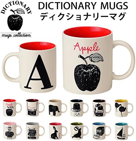 Amazon Co Jp マグカップ イニシャル おしゃれ 北欧 アルファベットマグ 陶器 カフェ風 コップ お洒落 かわいい 大きい コップ ディクショナリーマグ プチギフト C ホーム キッチン