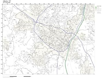 ZIP Code Wall Map of Albany, NY ZIP Code Map Laminated: Amazon.ca: Home ...