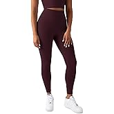 YITTY Active UltraLuxe High Waisted Leggings for Women, No Front Seam Tummy Control, Buttery Soft, Womens Yoga Pilates Gym, Burgundy, XXL/1X, Regular | 27" Inseam