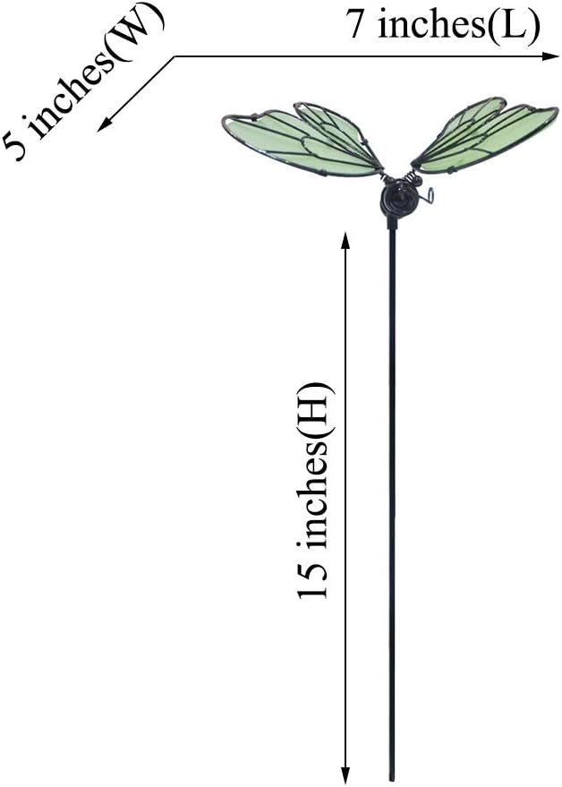 FANN 2 Pack Butterfly Dance Garden Stakes Decor Glow in Dark Metal Yard Art Indoor Outdoor Lawn Pathway Patio Ornaments 7" x 15": Garden & Outdoor