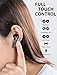 MEBUYZ True Wireless Earbuds, Bluetooth 5.0 Headphones TWS in-Ear Earphones with aptX Sound, CVC Noise-Cancelling Dual Microphones, Charging Case, Touch Control, 28-H Playtime and Secure Fit (Black)
