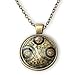 Graceful Goods The Doctor. Gallifreyen Timelord Glass Cabochon Pendant Necklace