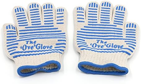 JoieeS BBQ Grilling Cooking Gloves Extreme Heat Resistant Flexible 100% Cotton Lining
