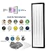FLT4825 True HEPA B Replacement Filters Compatible with GermGuardian AP AC4825, AC4825E, AC4300BPTCA, AC4850PT, AC4900CA, CDAP450,PureGuardian AP2200CA and Black+Decker BXAP1,2 HEPA + 8 Carbon Filters