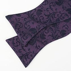 Alizeal Mens Leaf Printed Self-tied Bow Tie with
