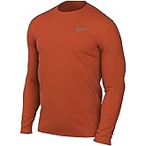 Nike Men's Team Legend Long Sleeve Tee Shirt (Small, University Orange)