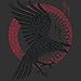Design By Humans Ragnar's Raven Men's X-Large Charcoal Graphic T Shirt