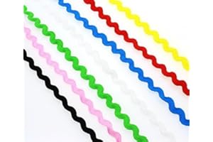 Qian 190 Yards RIC rac Rick Rack Zig zag Trim Ribbon for Crafting and Creating Mixed 7 Colors or You Pick