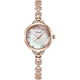 deselon Watches for Women Green Bracelet Crystal Diamond Bangle Ladies Female Small Fashion Luxury Thin Waterproof Quartz Girls Wife Gifts Oval Gold Wrist Watch