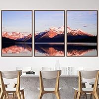 3 Piece Framed Canvas Wall Art Lake Landscape Canvas Prints Home Artwork Decoration for Living Room,Bedroom - 16