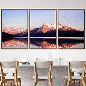 signwin 3 Piece Framed Canvas Wall Art Lake...