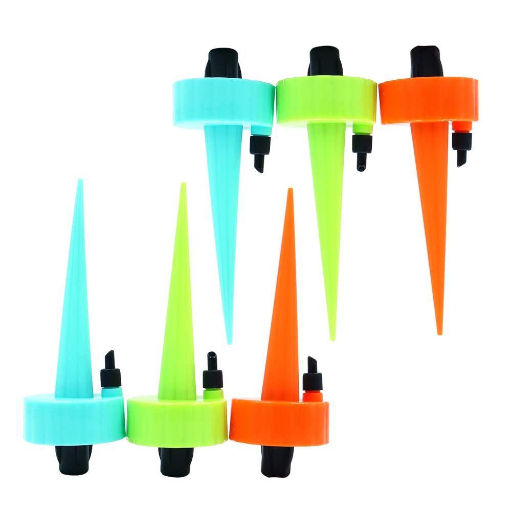 Hsthe Sea 6 Automatic Self Watering System for Plants, Self Watering Spikes Device with Control Valve Switch, Drip Irrigation Device Self Watering System for Garden, Indoor and Outdoor Plants