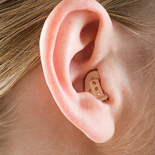 TKING Rechargeable Hearing Amplifier for Adults, Invisible in Ear Canal, Digital Noise Reduction Feedback Cancelling,Aid and Assist Hearing (for Right Ear)