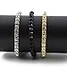 AOVR Hot Hip Hop Cuban Link CZ Crystal Gold Silver Plated 5.5mm Fully Iced-Out Chain Bracelet (Gold)
