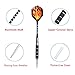 9 Pack Steel Tip Darts 23 Grams with Nonslip Iron Barrel and Aluminum Dart Shafts,Tip Dart Metal Darts with 3 Extra Flame Pattern Flight (9 pcs)