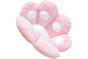 BESTYASH Cute Cat Paw Chair Seat Pad Cushion Small Pink Cartoon Backrest Soft Comfortable Cushion for Office